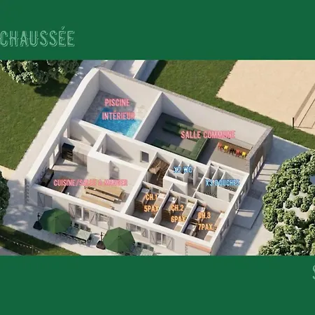 Housepark House 45 Guests Padel 2 Pools In&out Pyrenees Views Holiday home Seailles